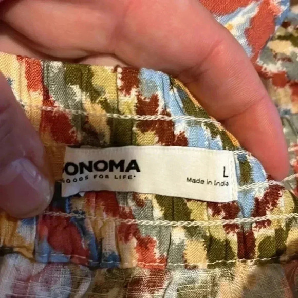 NWT Sonoma multicolor maxi skirt with button detail large - Picture 6 of 7